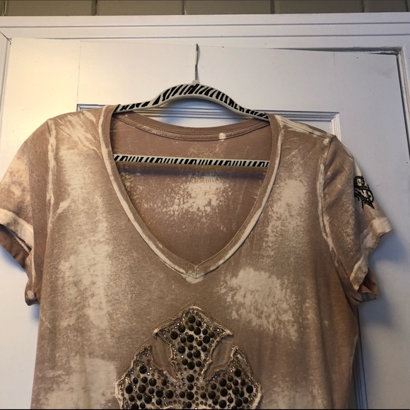 Embellished Cross short sleeve Tee/Top size Large - Picture 4 of 7